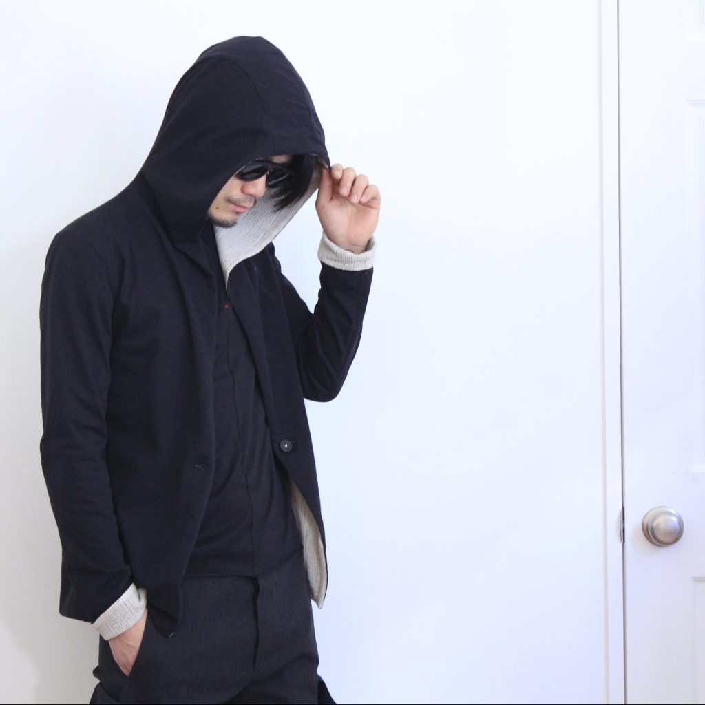 m.a+ 1 button hooded reversible jacket