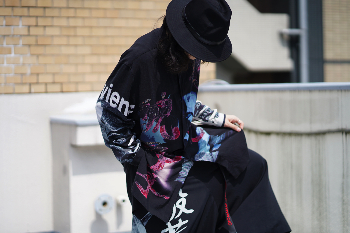 YOHJI YAMAMOTO【BLACK Scandal】Asymmetry Collar Shirt | HUES 福岡 