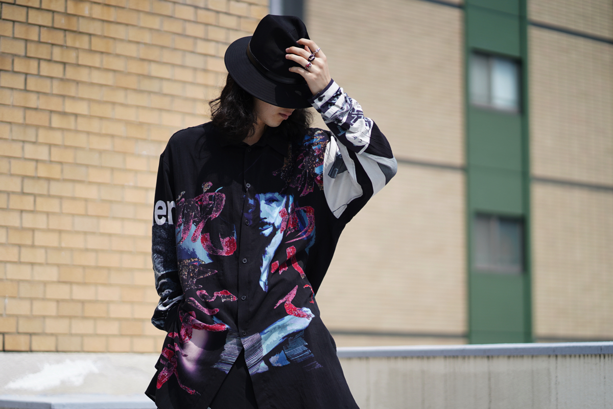 YOHJI YAMAMOTO【BLACK Scandal】Asymmetry Collar Shirt | HUES 福岡