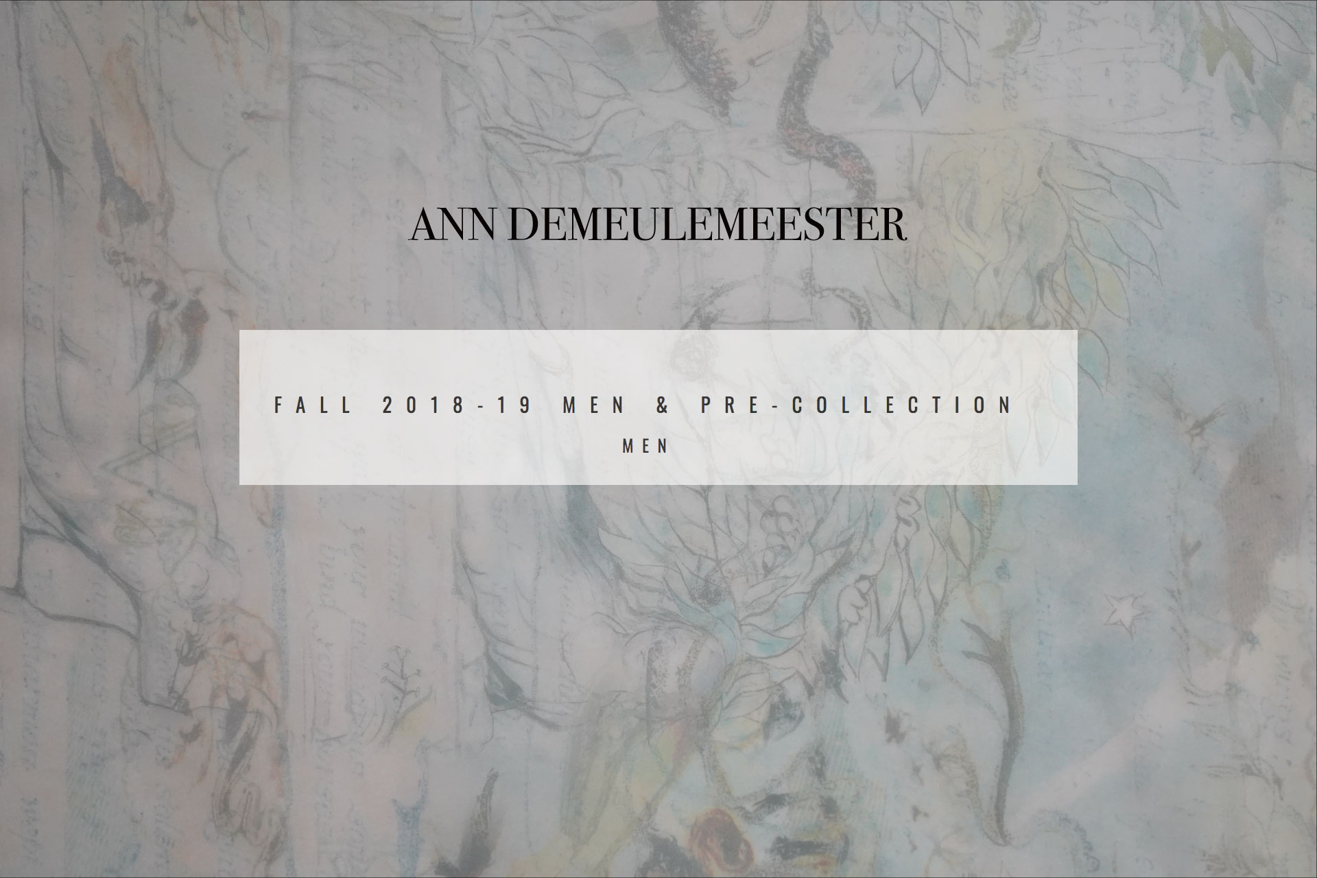 ANN DEMEULEMEESTER 2018-19A/W START!!!