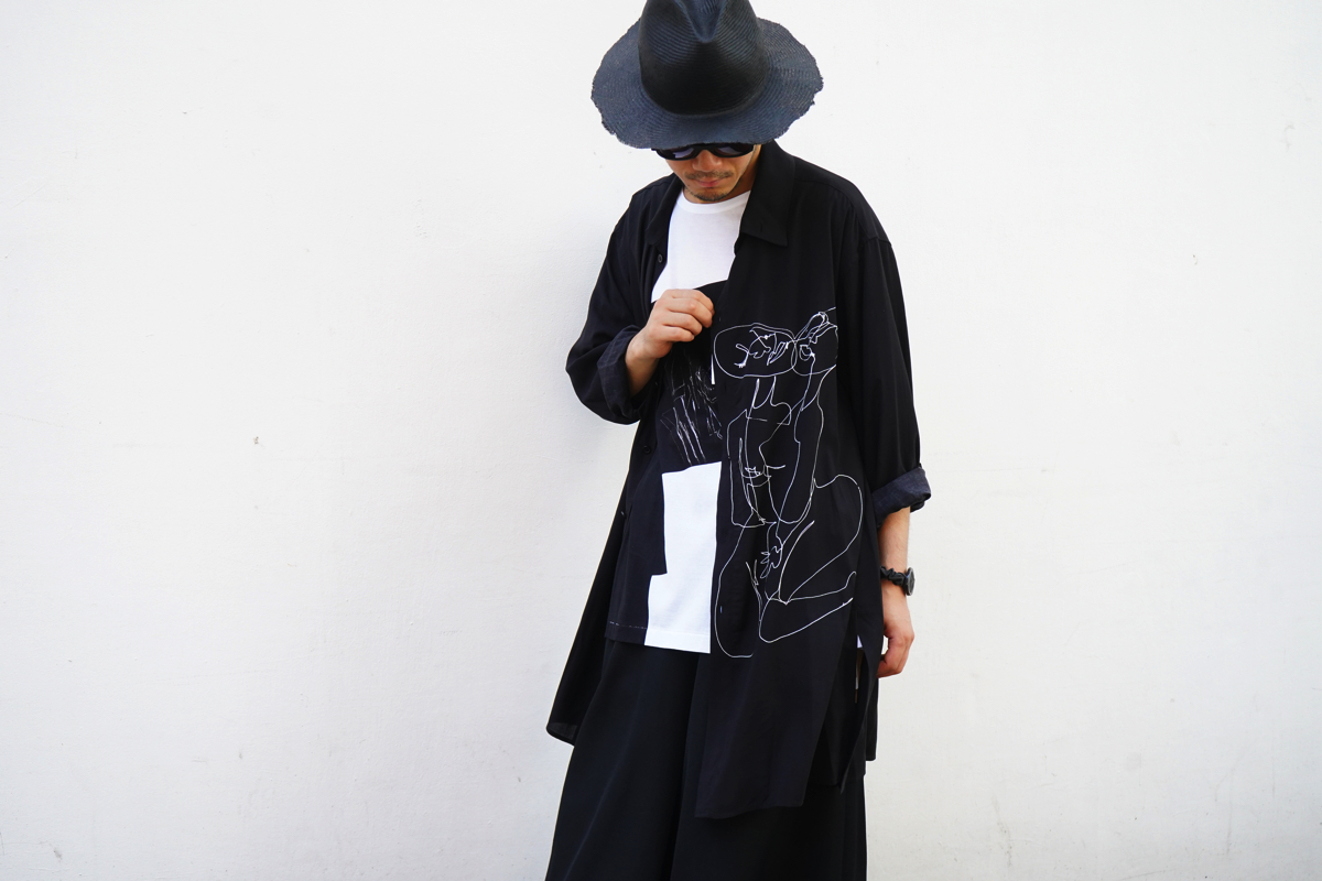 YOHJI YAMAMOTO 【BLACK Scandal】Illustration Shirt | HUES 福岡 