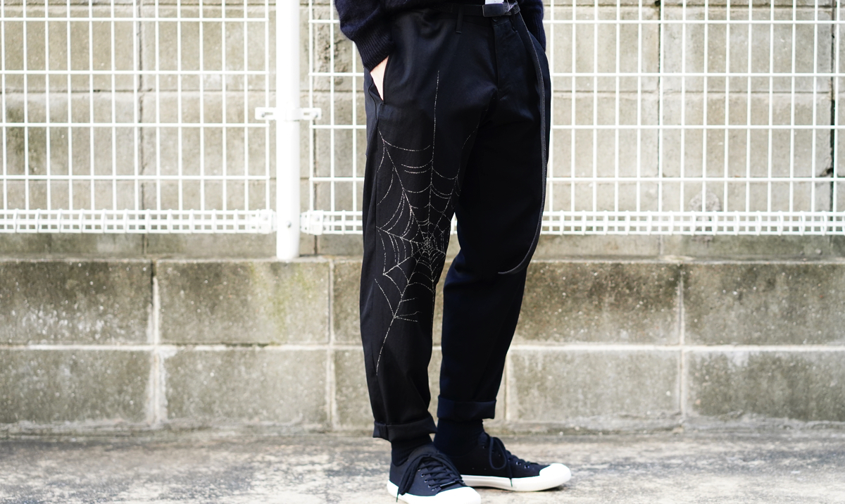YOHJI YAMAMOTO 【BLACK Scandal】Spiderweb Pants 2 | HUES 福岡 