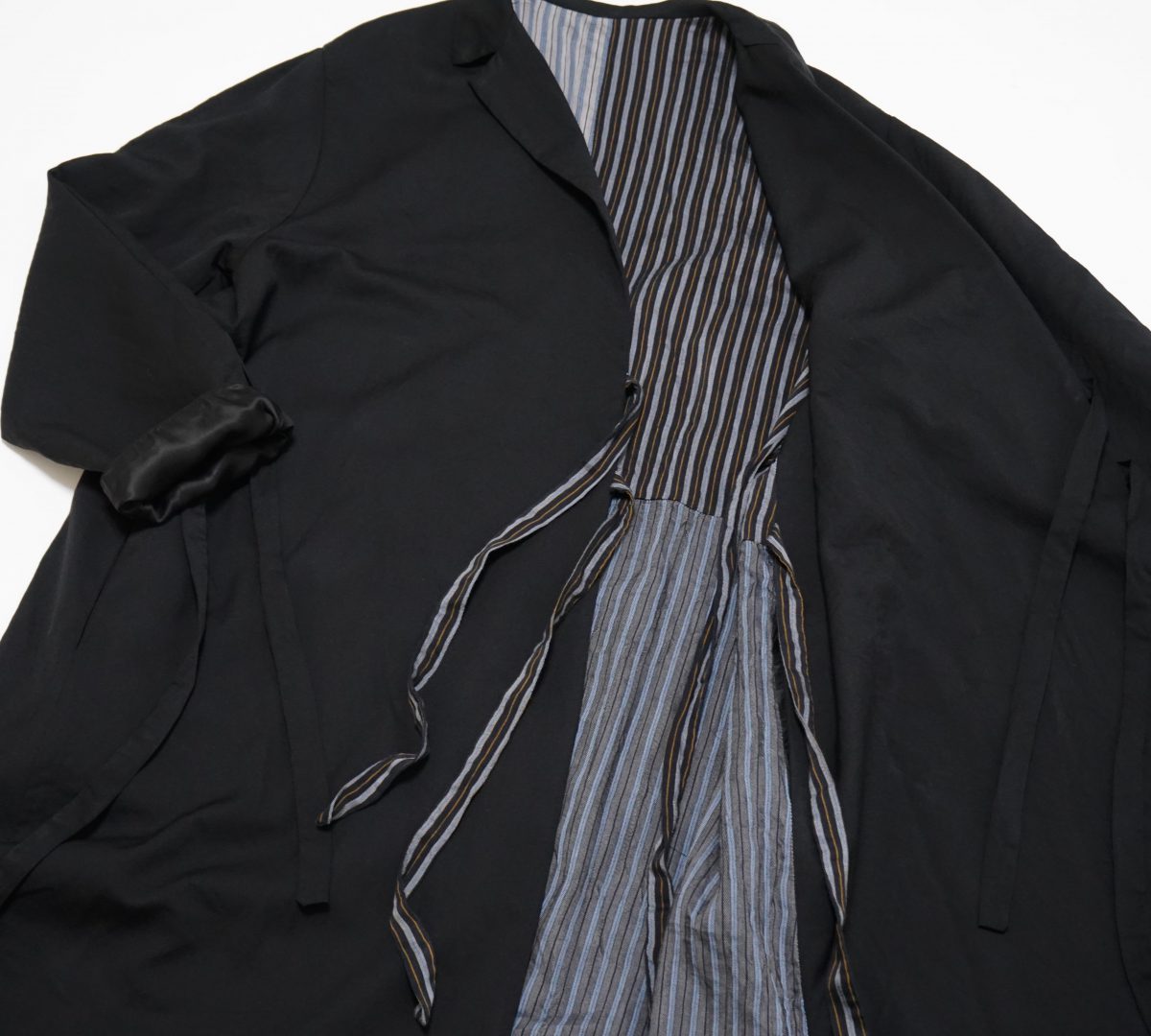 Geoffrey B.Small  Super 120’s d-b notch-lapel long wrap fully-lined  jacket