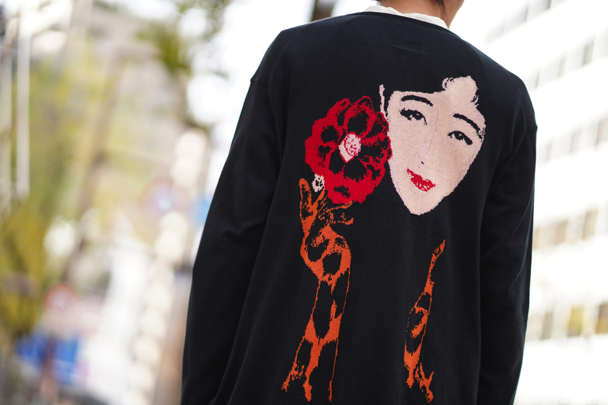 YOHJI YAMAMOTO Woman Leopard Jacquard Knit | HUES 福岡セレクトショップ