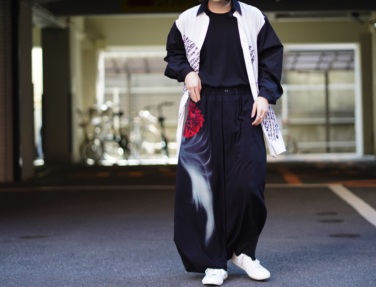 YOHJI YAMAMOTO 19SS Woman Print Wide Pants | HUES 福岡セレクトショップ