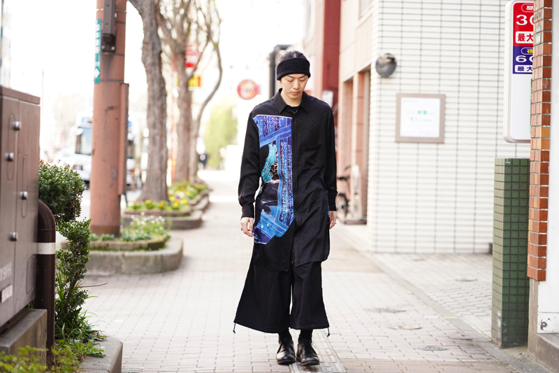 yohjiyamamoto ss 浮世絵シルクレオパードスカート