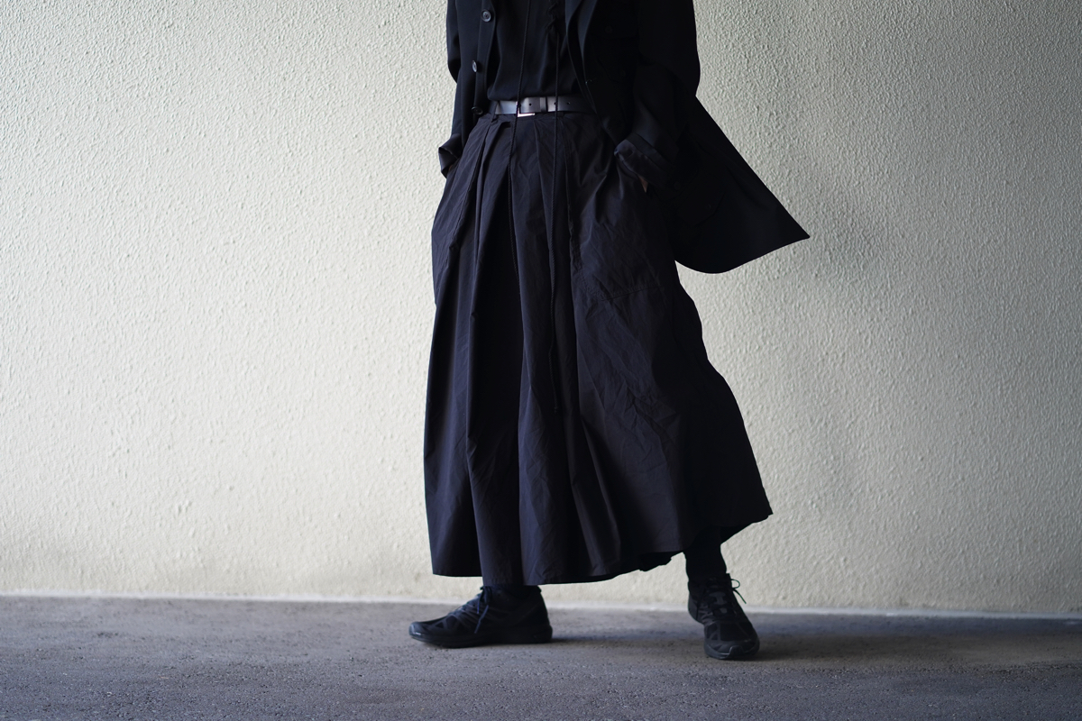 新品タグ付！　Yohji Yamamoto ヨウジヤマモト ハカマパンツ 袴 黒パンツ