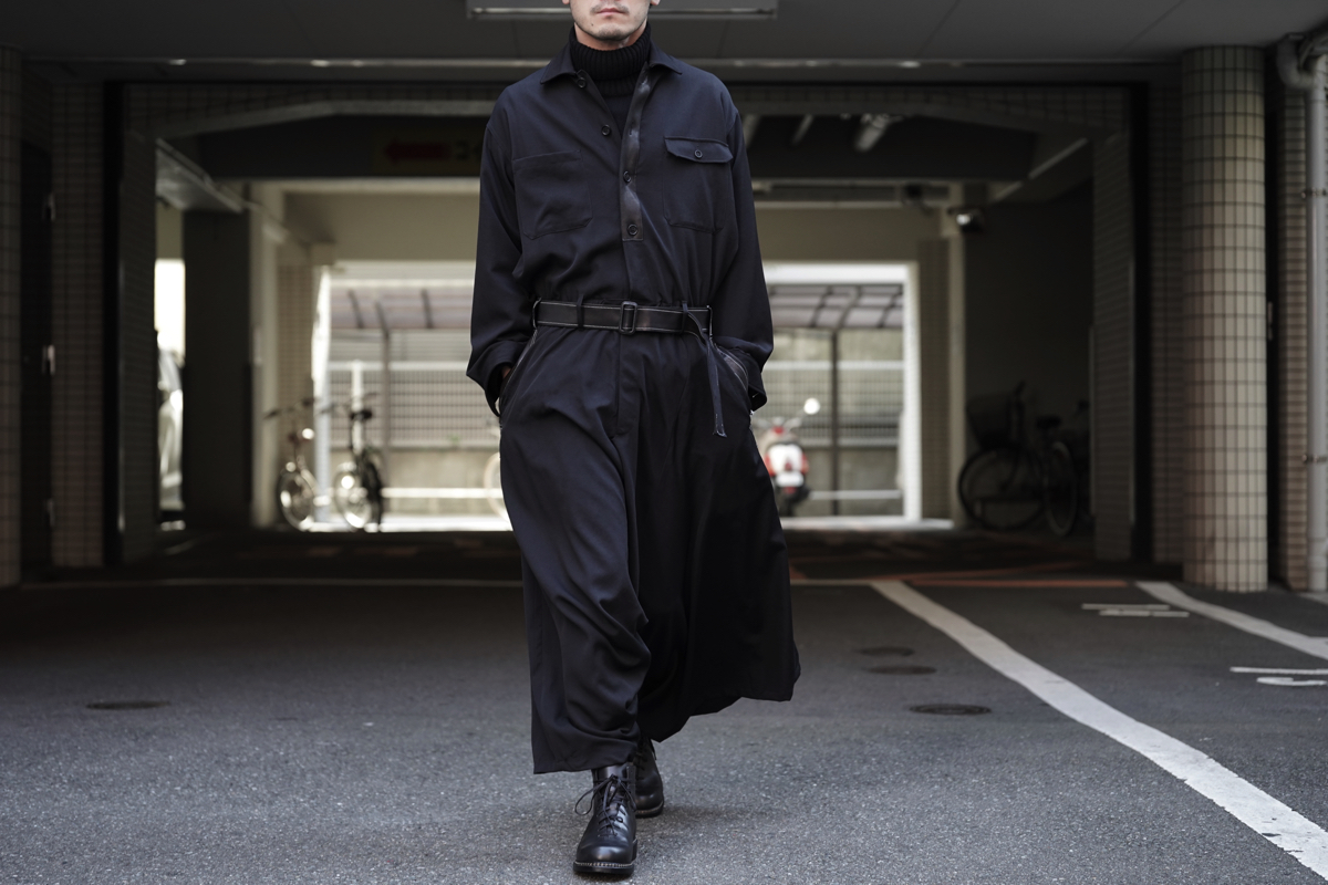 B YOHJI YAMAMOTO Cow Skin Patch Jumpsuit | HUES 福岡セレクトショップ