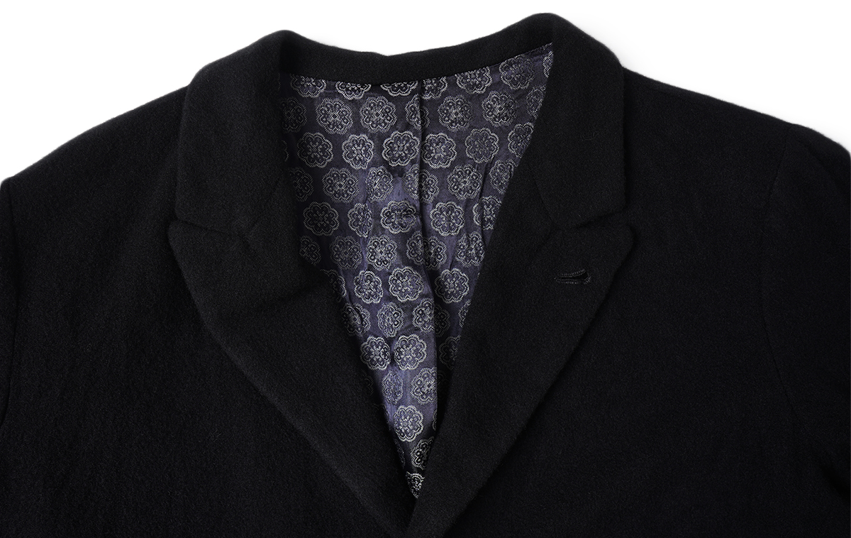 Geoffrey B.Small handmade Biella cashmere s-b peak-lapel coat 