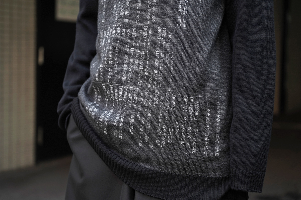 YOHJI YAMAMOTO Dictionary Print Knit Pullover | HUES 福岡セレクト 