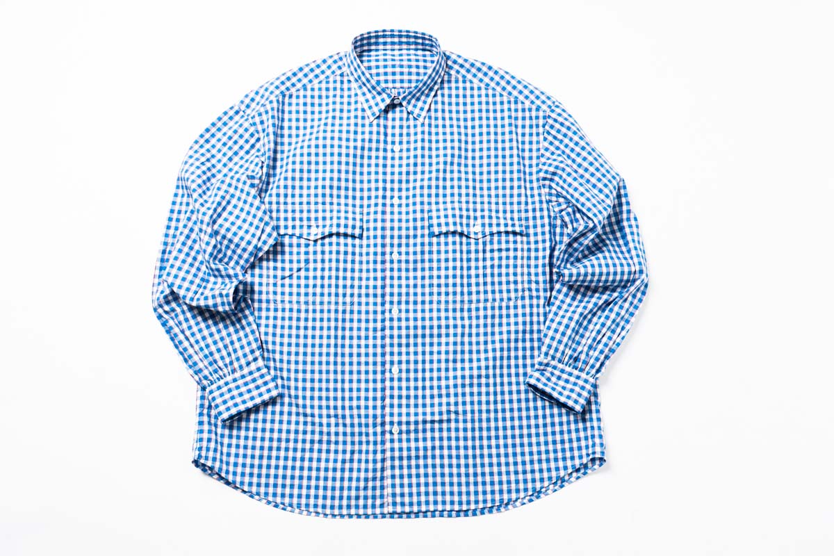 Porter Classic ROLL UP TRICOLOR GINGHAM CHECK SHIRT | HUES 福岡 