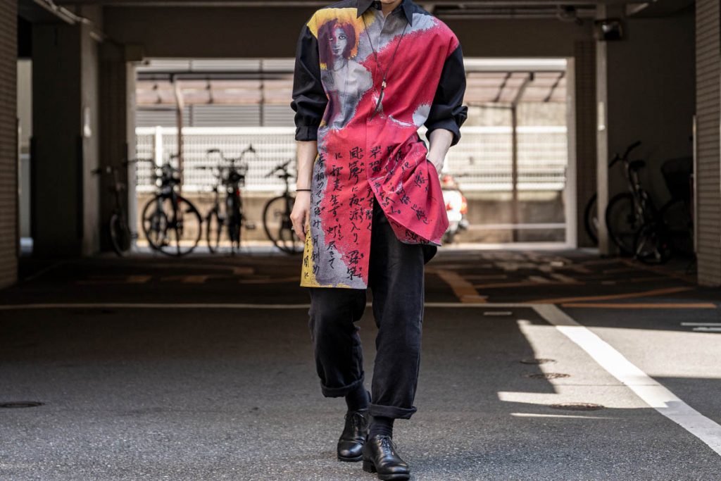 YOHJI YAMAMOTO 20-21AW UCHIDA Print Big Shirt B