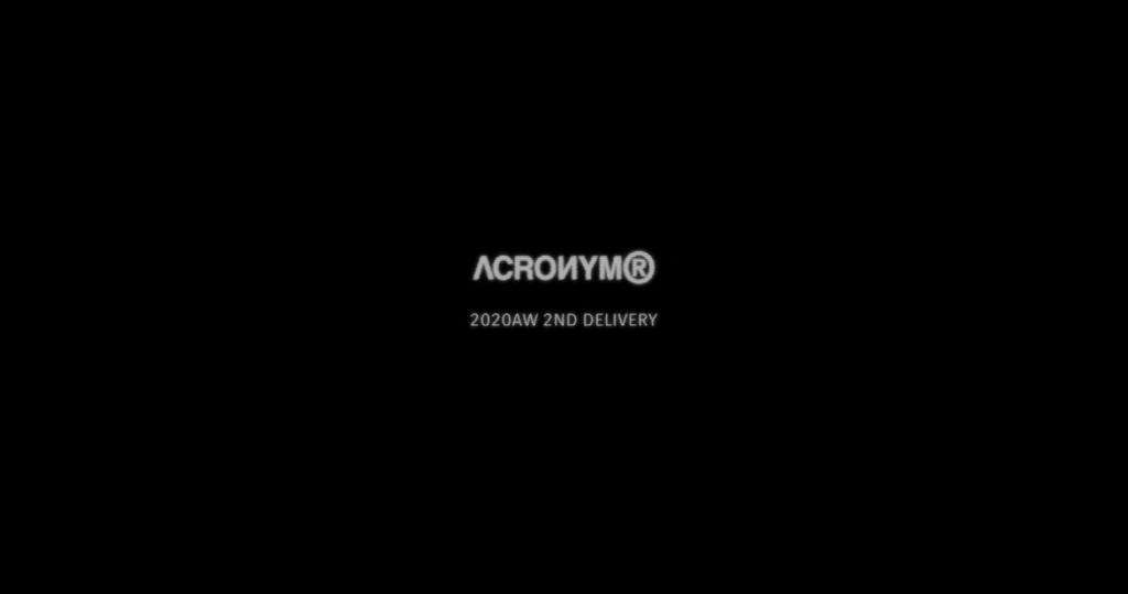 ACRONYM®-アクロニウム- AW20-21 (‪24.Nov‬) 2nd Delivery Start !!!