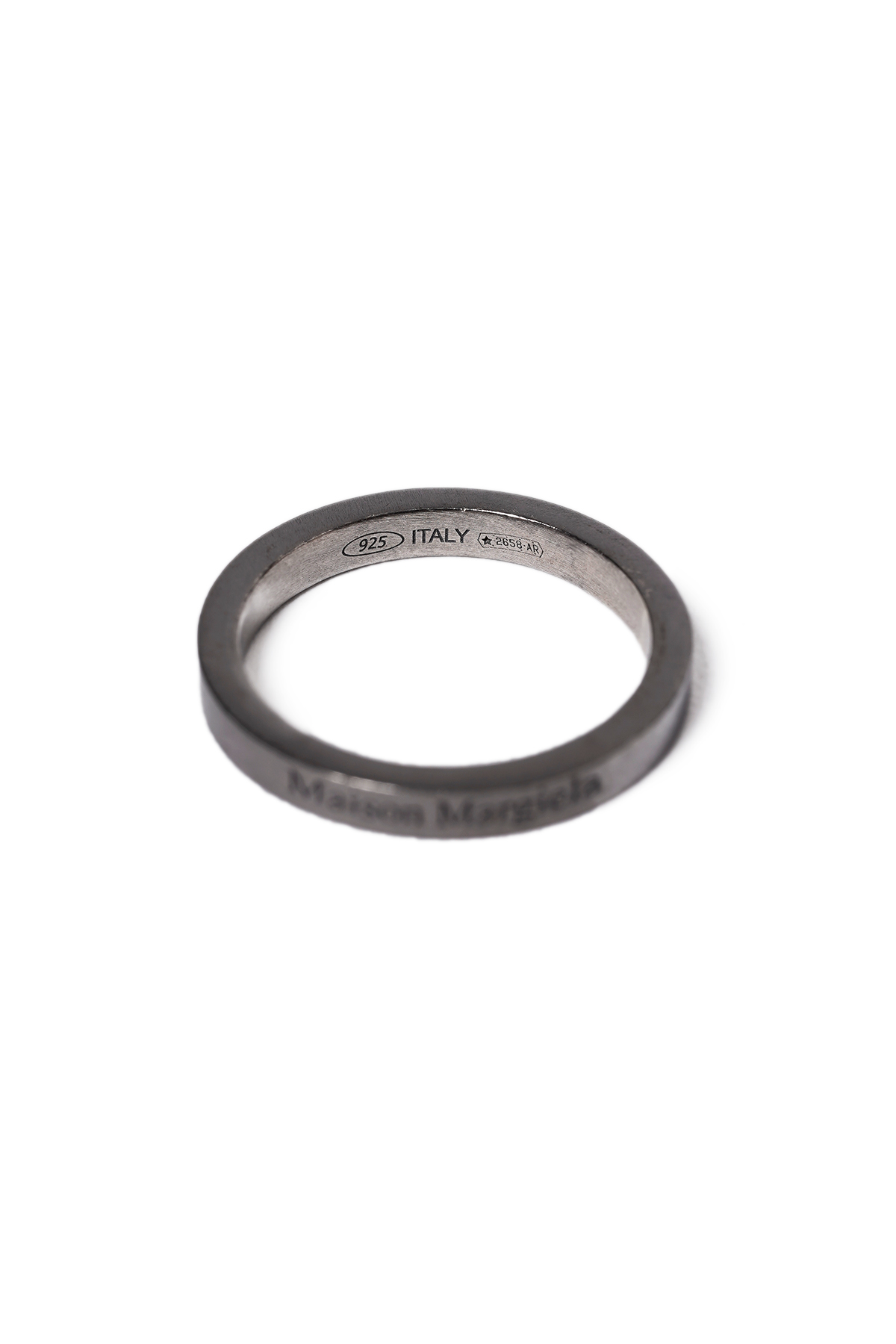 Skinny Logo Ring Antique Silver［2021SS］
