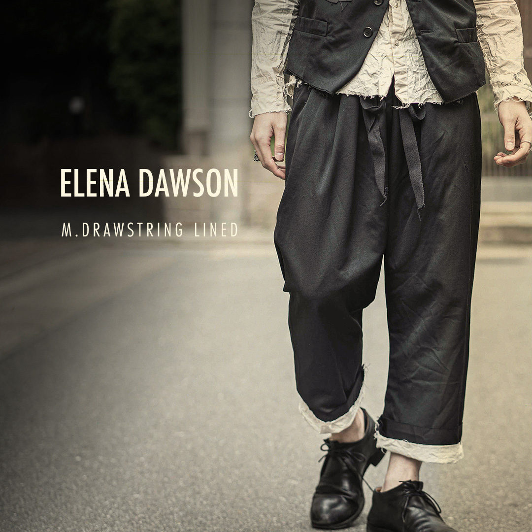 エレナ ドーソン ドローストリングパンツ ミディアムウール | HUES 