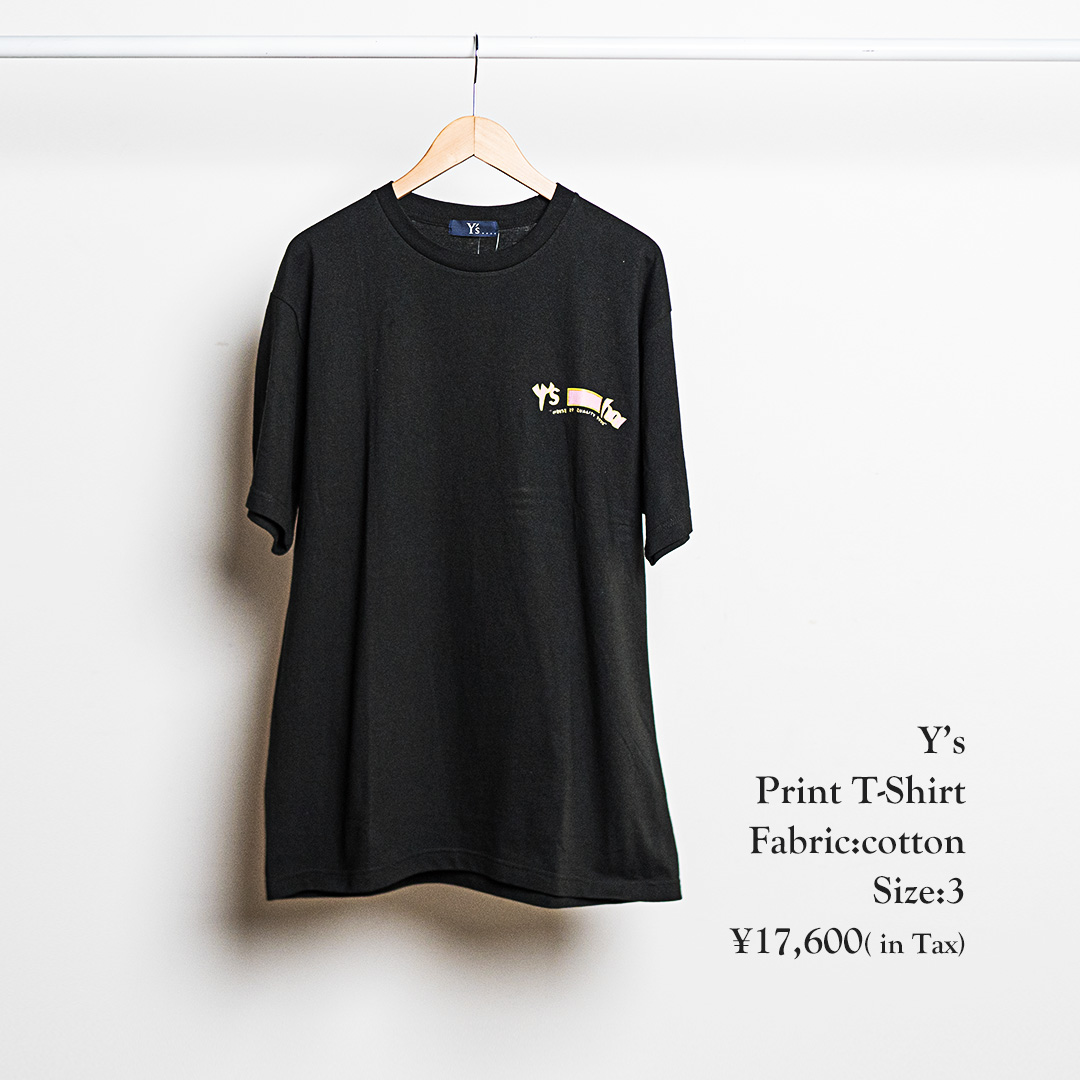 Y's 2021-22AW Print T-shirt | HUES 福岡セレクトショップ