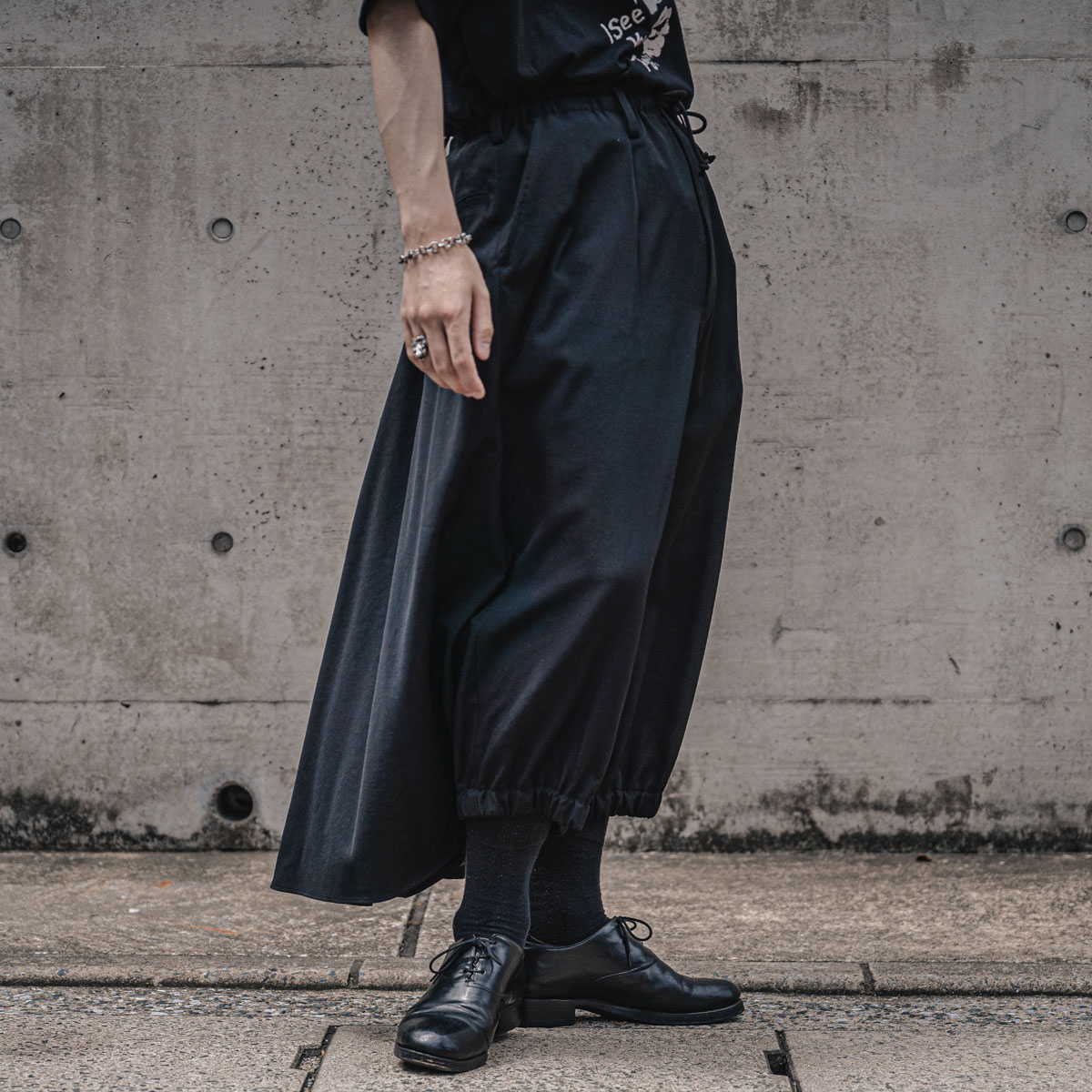 21ss Yohji Yamamoto ウールギャバカラスパンツ ブラック-