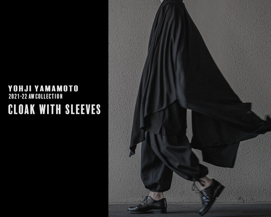 YOHJI YAMAMOTO 21-22AW CLOAK WITH SLEEVES