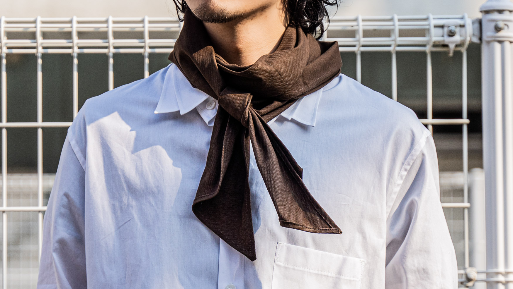 YOHJI YAMAMOTO 2022AW Layered Collar Shirt with Stole