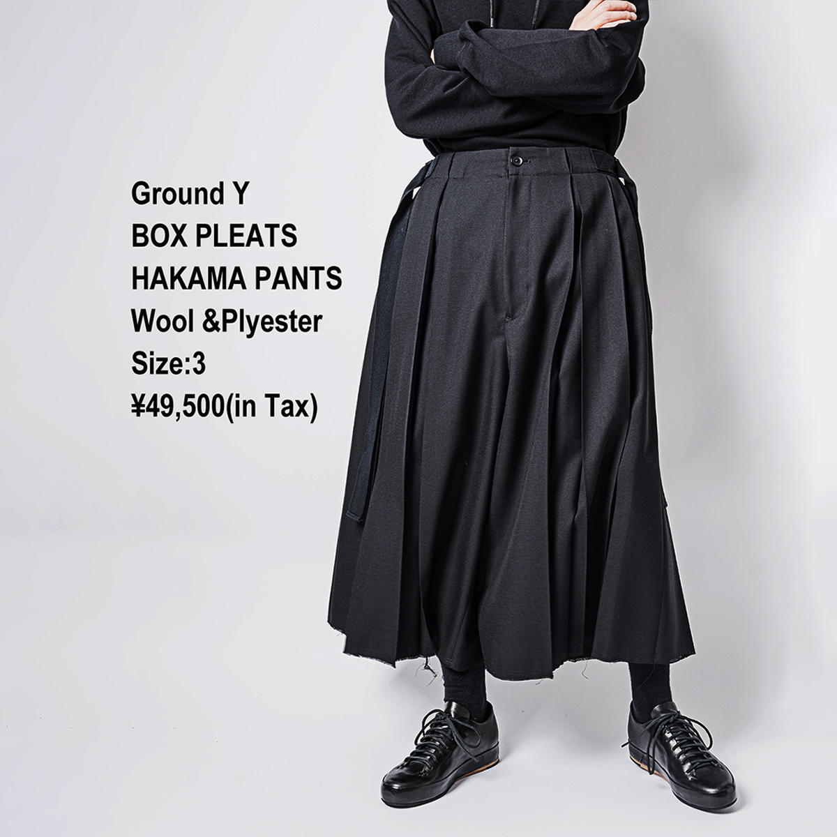 Ground Y 袴パンツ　ブラックカラーブラック