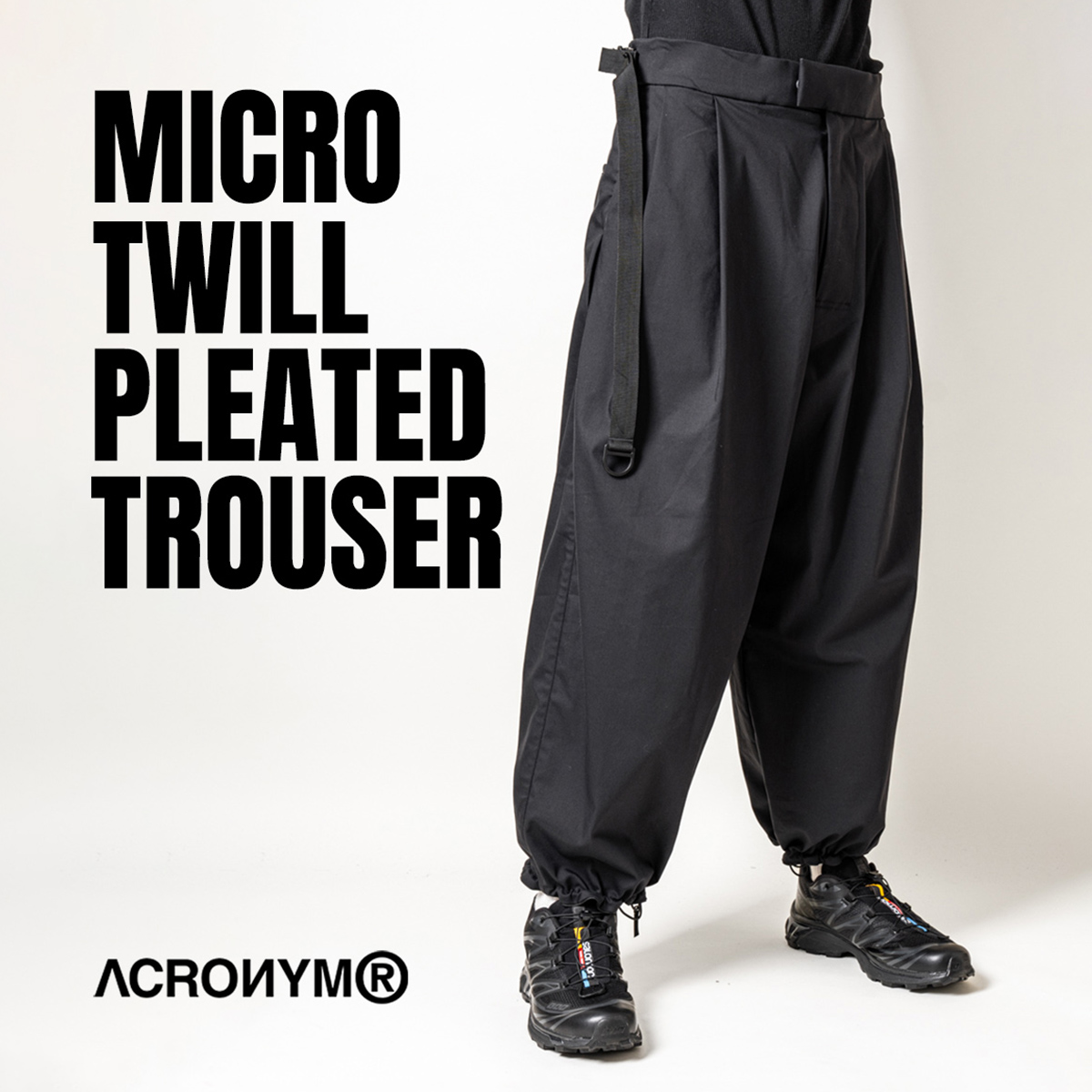ACRONYM 23SS Micro Twill Pleated Trouser (P48-CH)