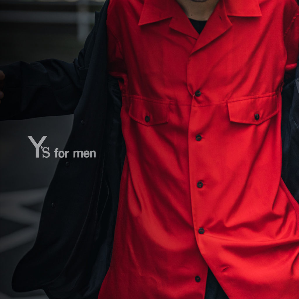 Y’s for men 23AW レッドシルクシャツ