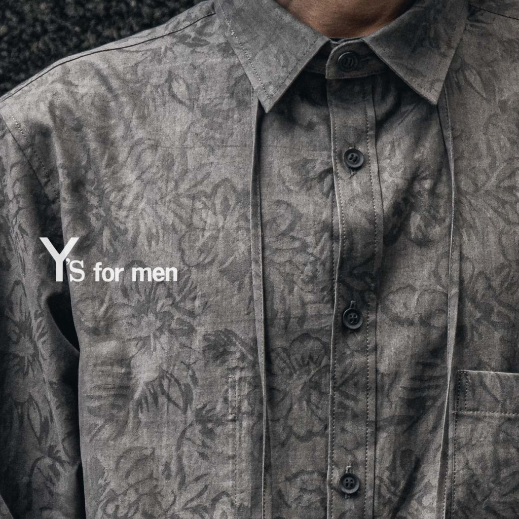 Y’s for men 23AW 花柄ジャガードシャツ