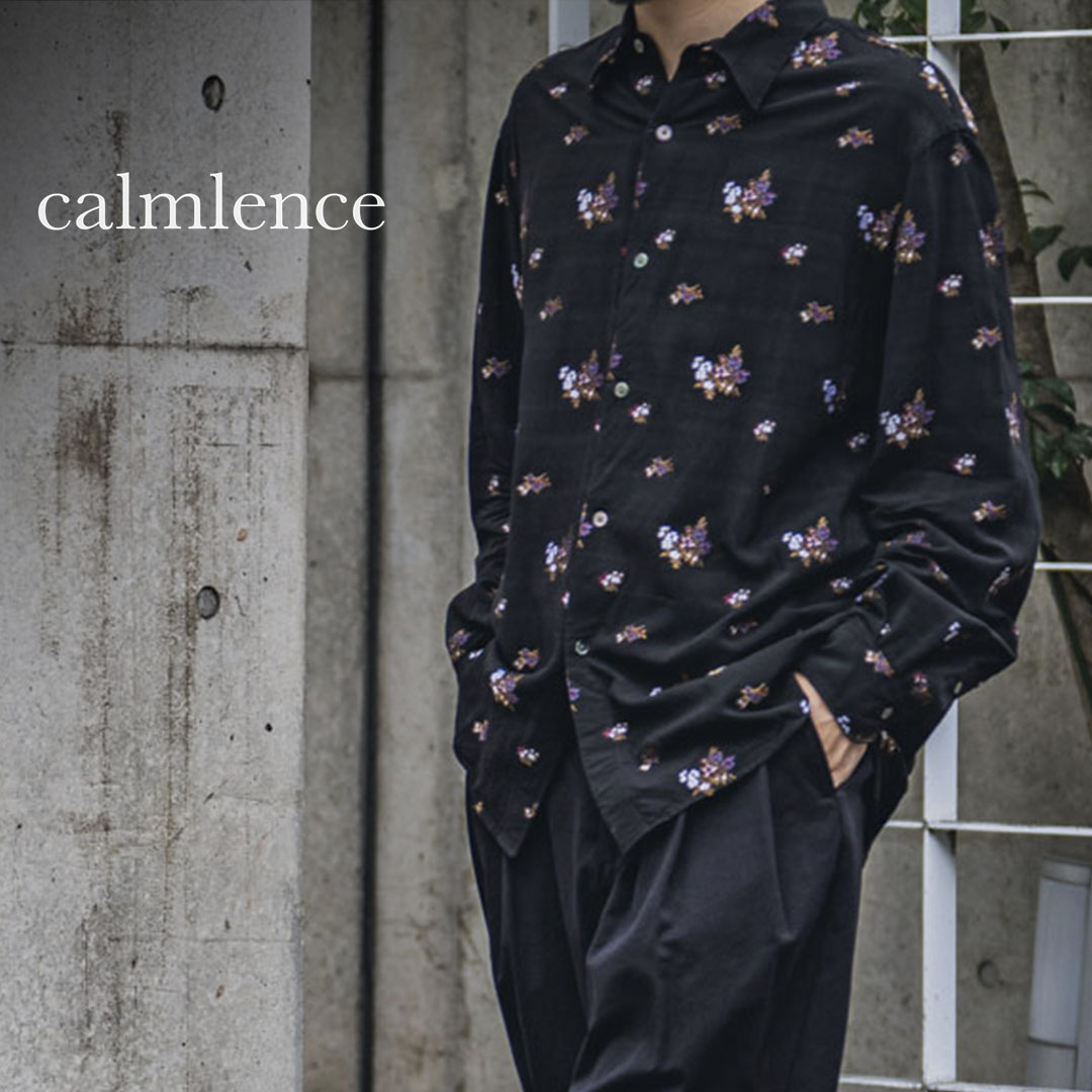 calmlenceのジャガード刺繍シャツ