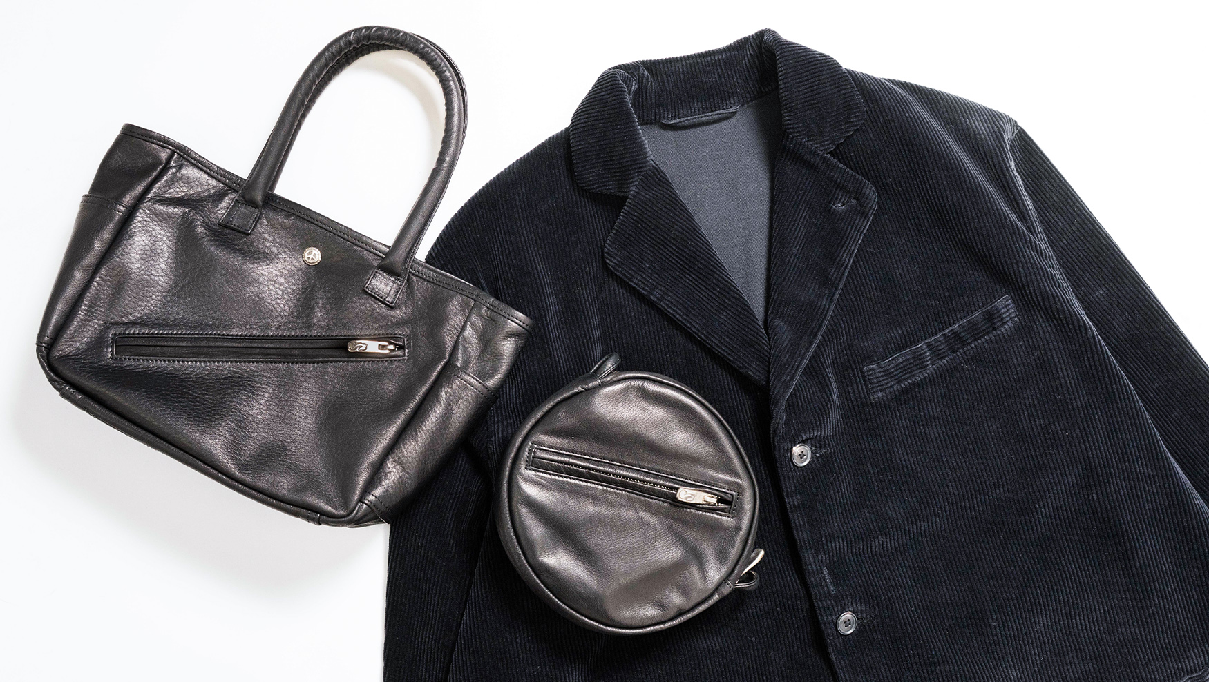 PORTER CLASSIC 25AW CORDUROY & LEATHER BAG